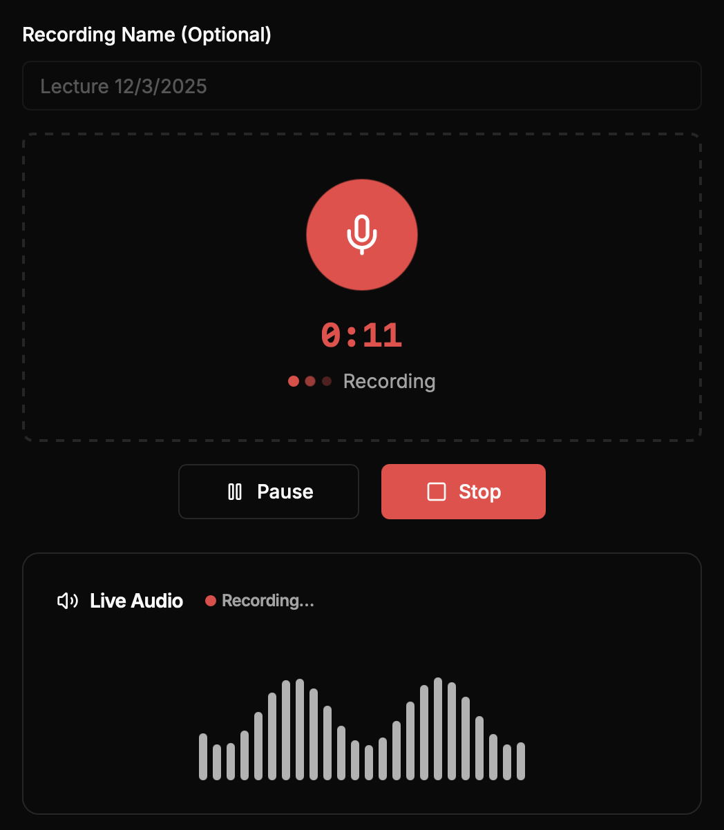 Recorder & live waveform