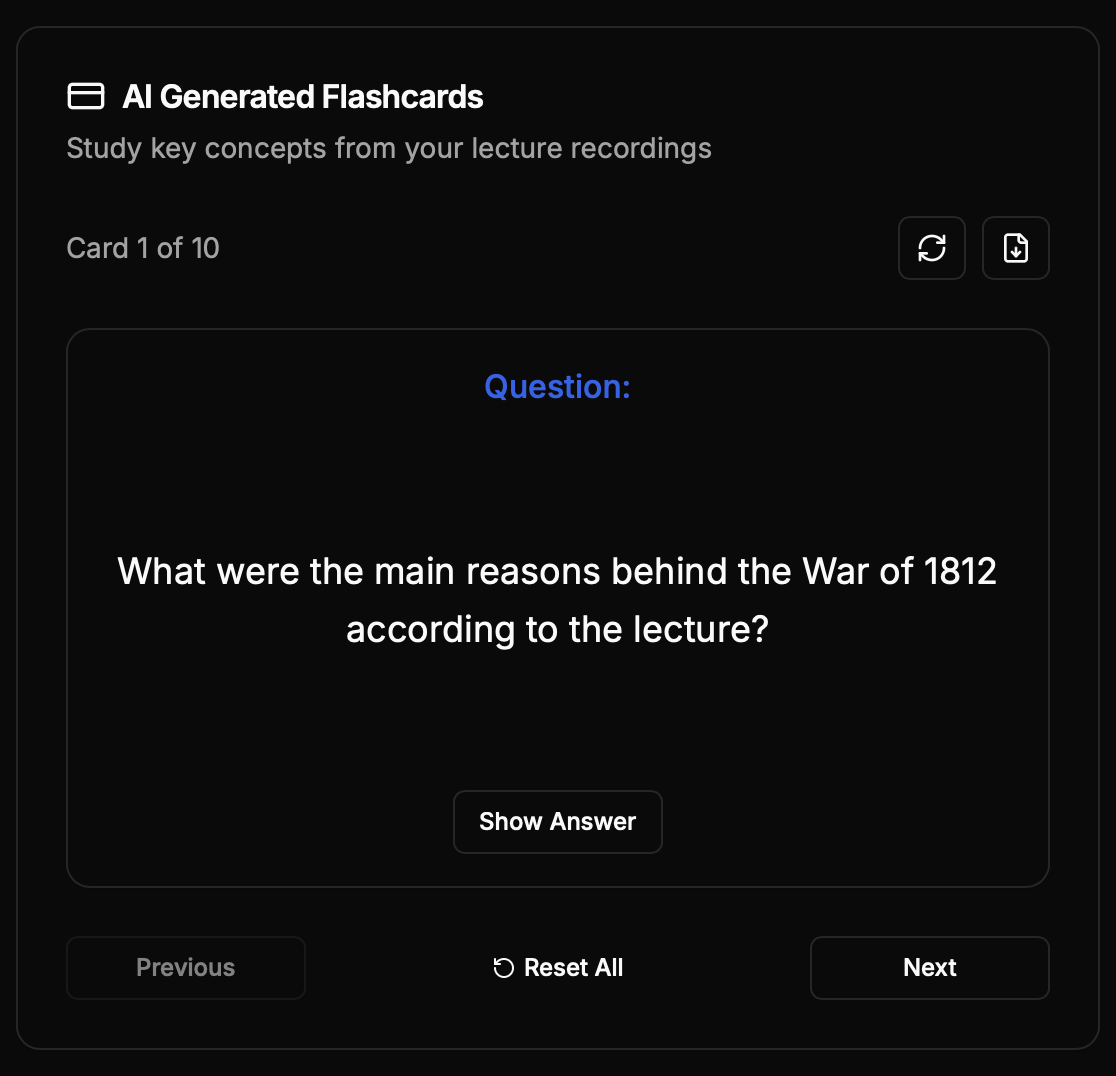 Flashcards & practice quiz