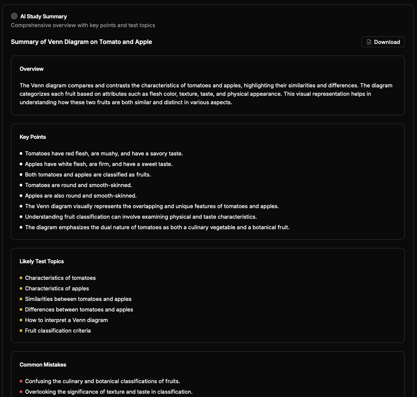 Summaries & clean notes